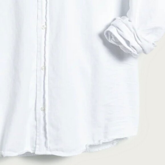 Frank & Eileen - Eileen Sweatshirt Button- Up in White - Picture 7 of 12